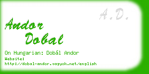 andor dobal business card